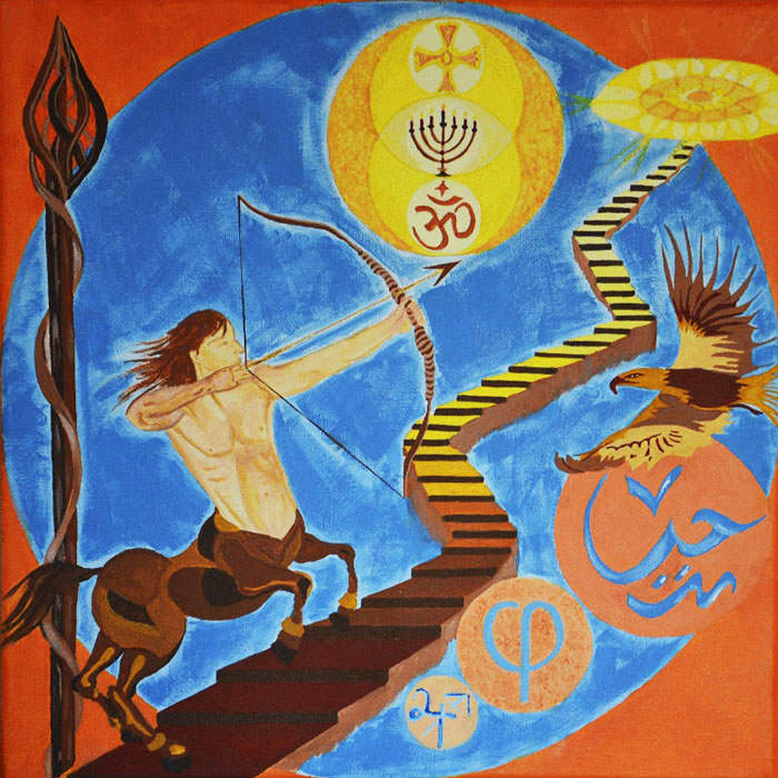 Tableau astrologique - Peinture réalisée par Anne Cécile Marquis